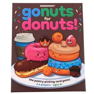 Go Nuts for Donuts Card Game - Gamewright 100% Complete OOP Rare Unpunched Pcs